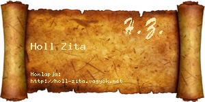 Holl Zita névjegykártya