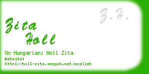zita holl business card